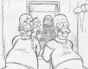 Pulp Fiction mit Simpsonscharakteren