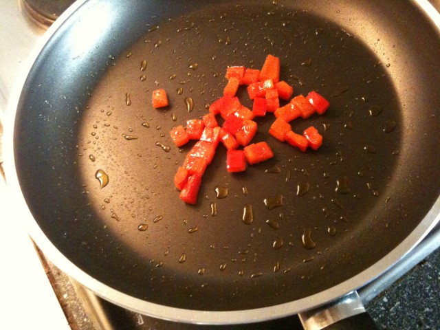 Paprika anbraten