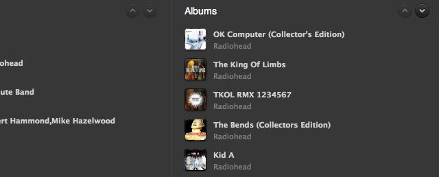 Scrollen in Spotify